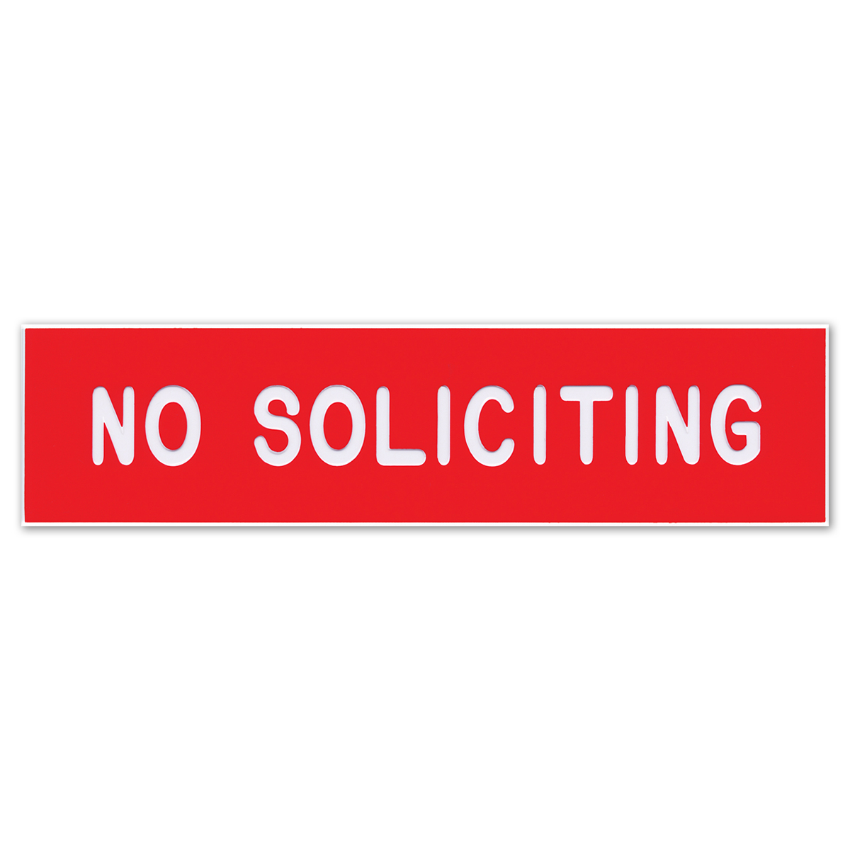 NO SOLICITING - Plastic Sign - 098001