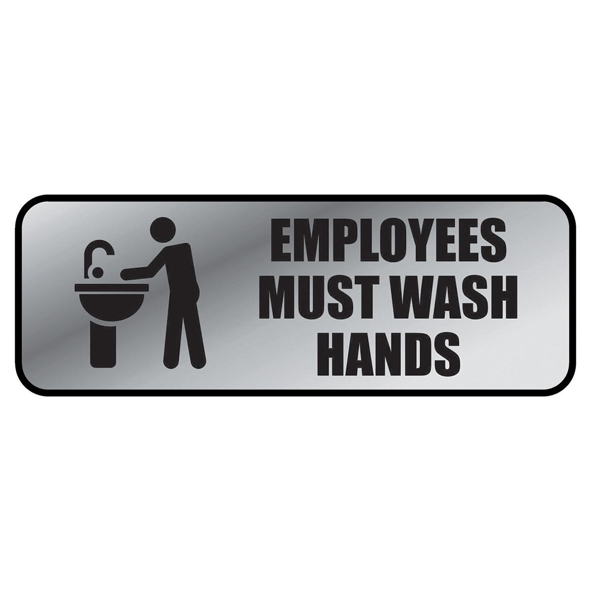 EMPLOYEES MUST WASH HANDS - Metal Sign - 098205