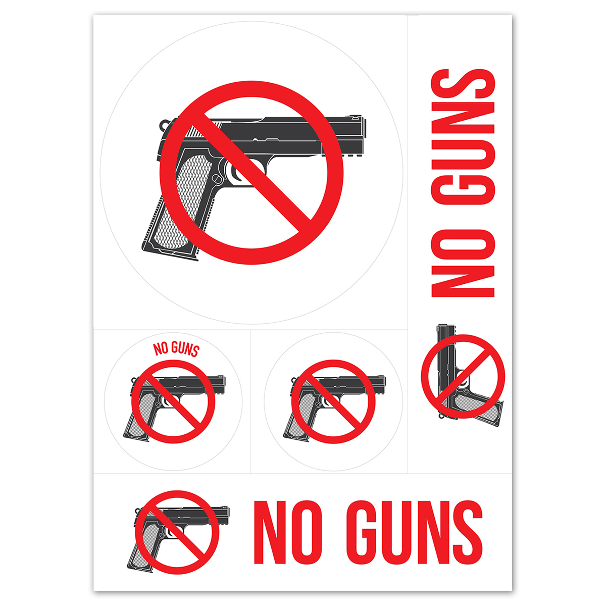 NO GUNS - Decal Combo Pack - 098378